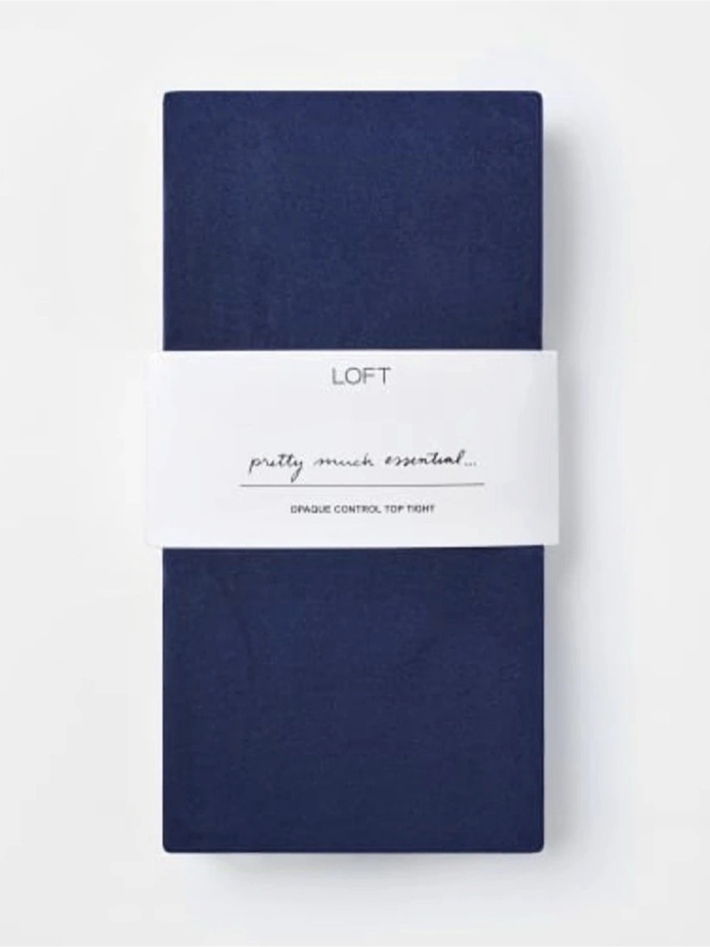 Ann Taylor LOFT Pretty Much Essential Opaque Control Top Tights (Navy XL)